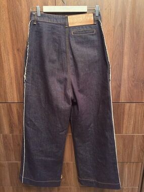 Loewe Indigo Button-Fly High-Rise Denim Pants